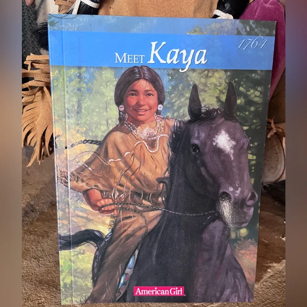 American Girl Kaya Doll with Braided Black Hair and Tan Fringe Outfit